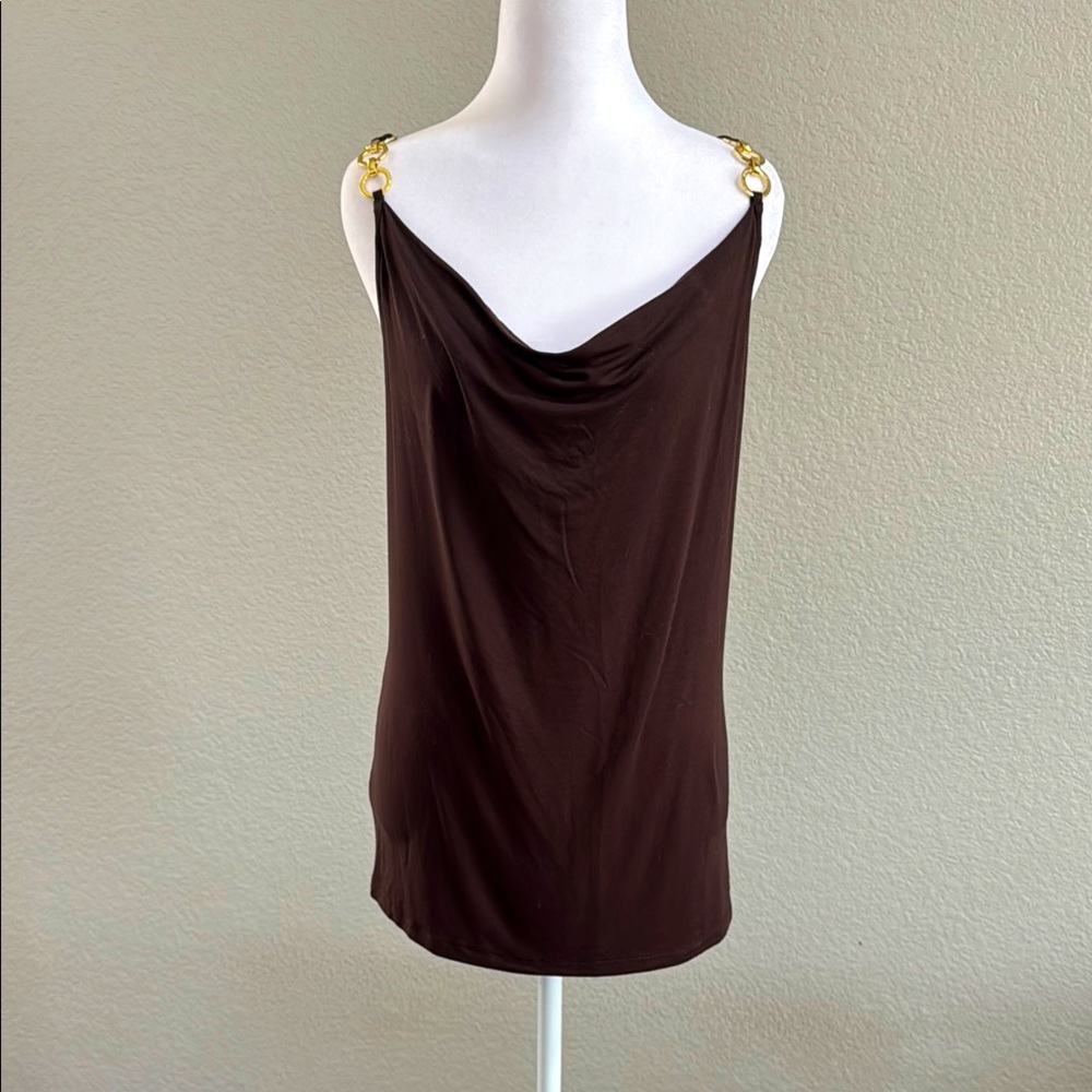 Michael Kors Brown Embellished top size Large